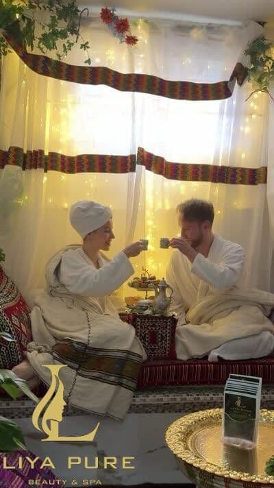 Guest relaxing after a hammam treatment