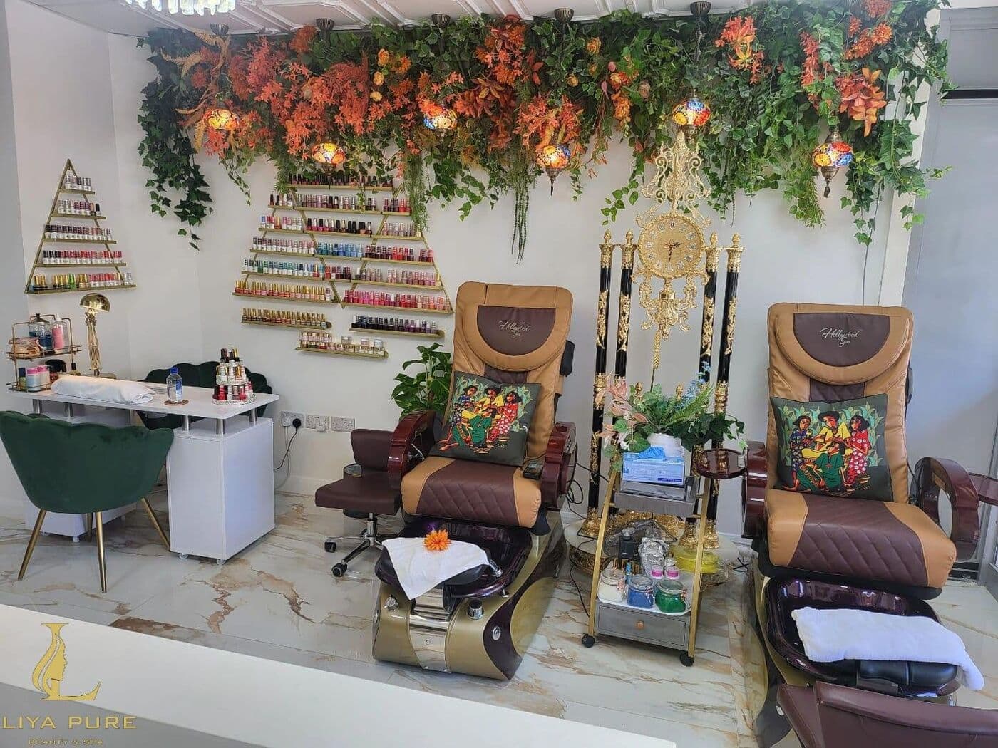 Decorated spa room