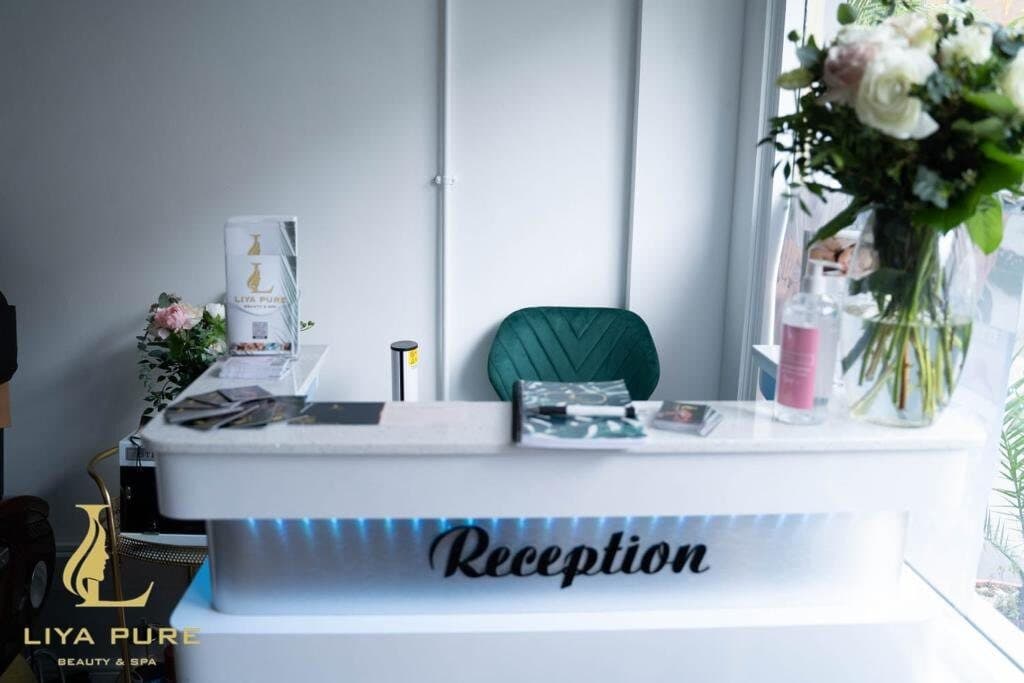 The reception at Liya Pure Beauty & Spa
